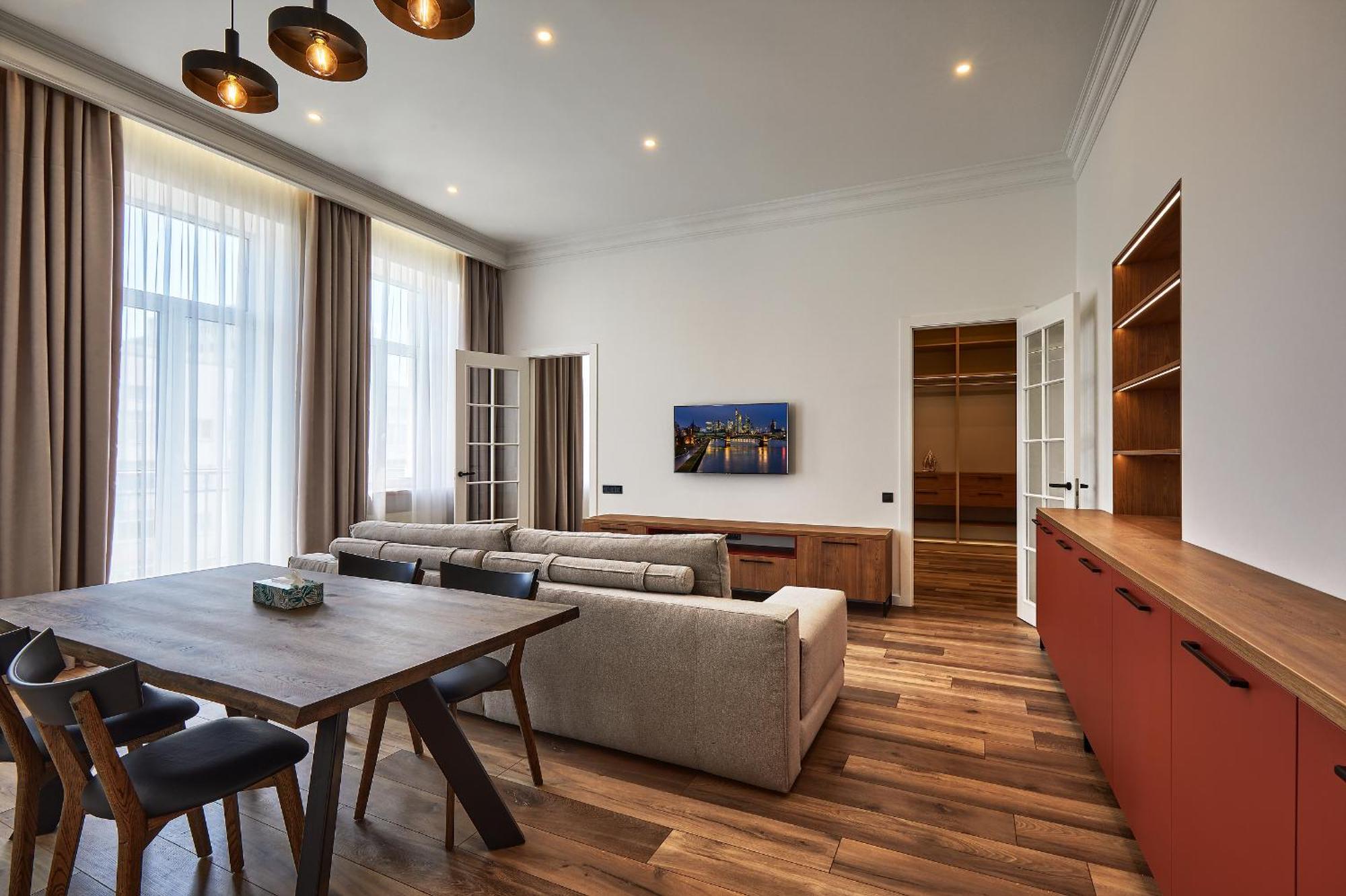 Apartmán Saksaganskogo Centre Kyjev Pokoj fotografie
